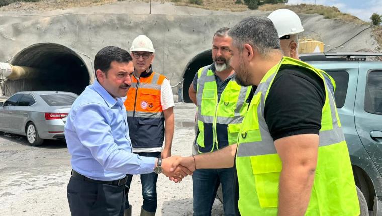 KAYMAKAM YILMAZ PEKÜN TÜNELİ İNCELEDİ